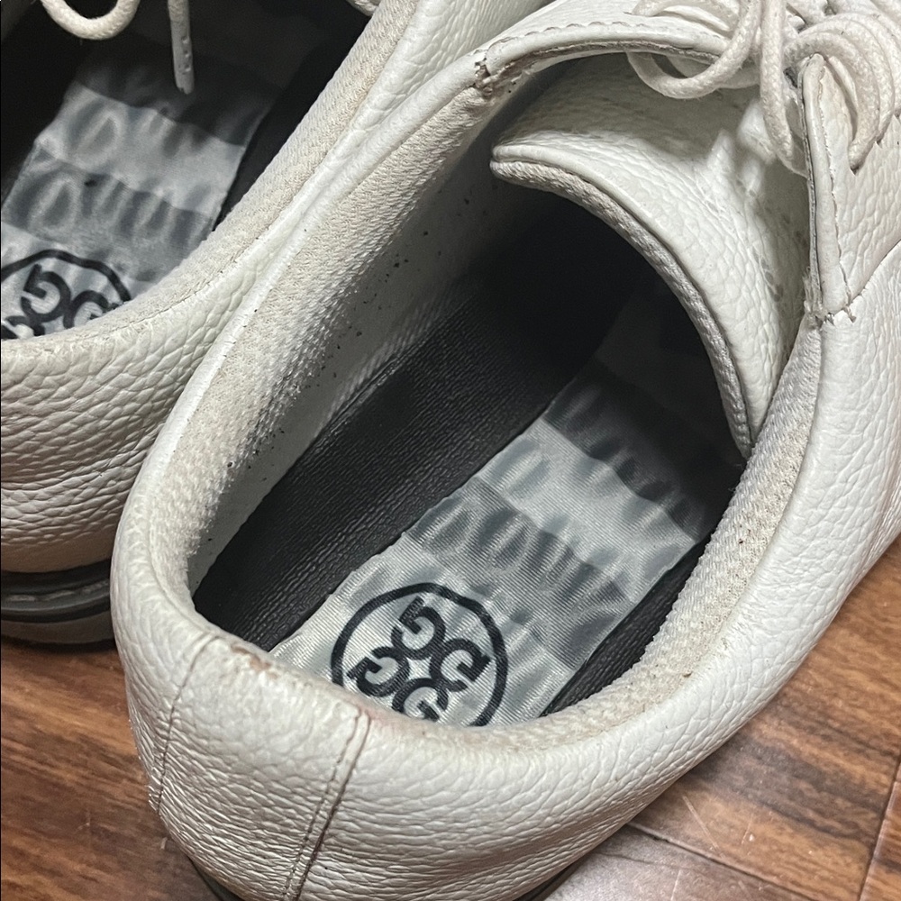 G-Fore Gavallanter White Leather Men's Spikeless Golf Shoes - Picture 8 of 15